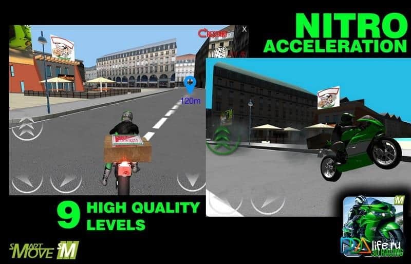 Motor Bike Racing Pizza 3d