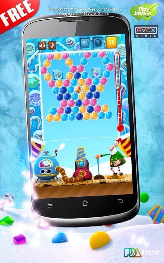 Зимний Леденец Bubble Shooter