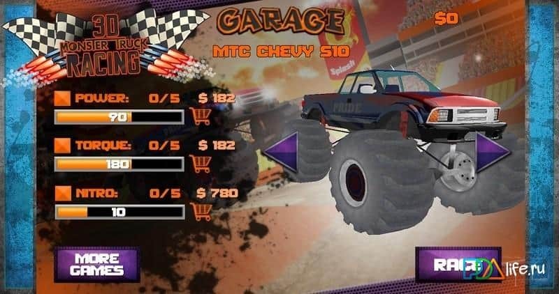 3D Monster Truck Racing
