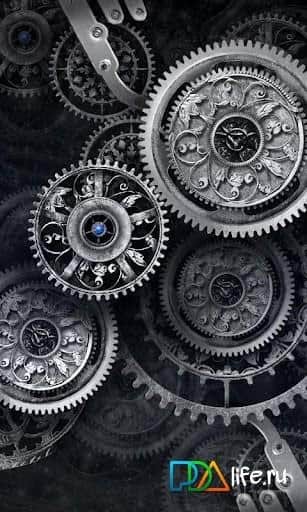 Black world time clock theme
