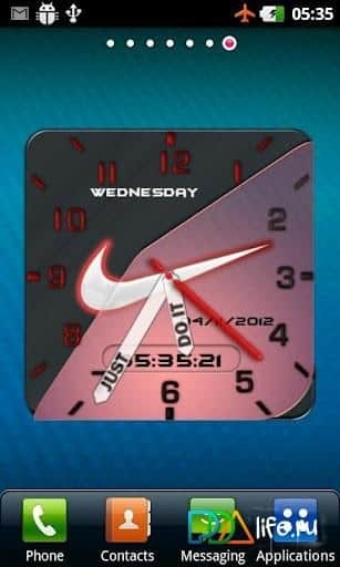 Nike Clock and Battery Widgets