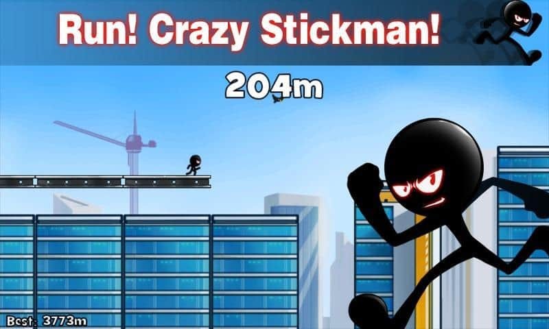 Stickman Roof Running