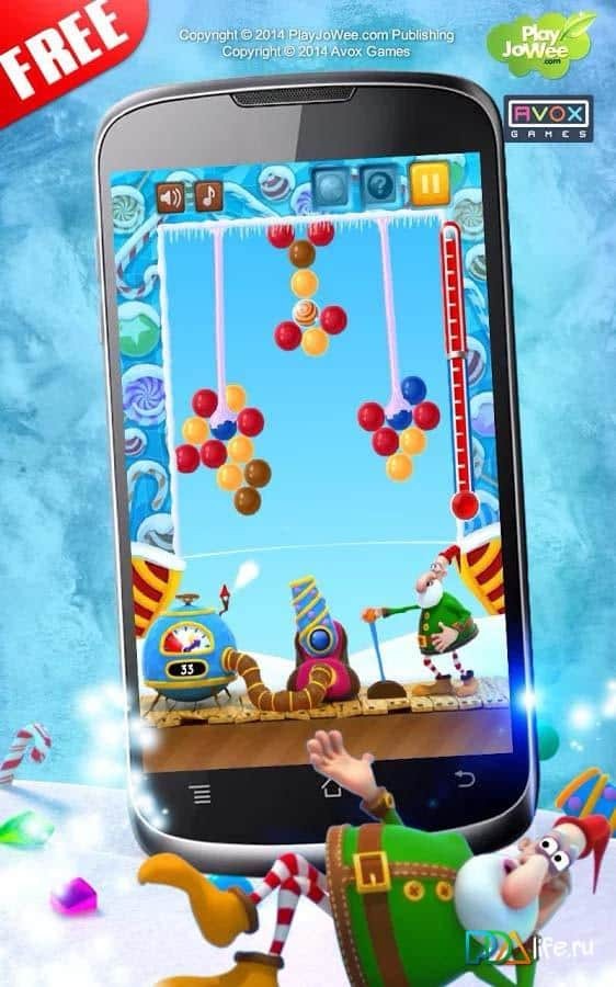 Зимний Леденец Bubble Shooter