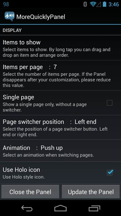 MoreQuicklyPanel