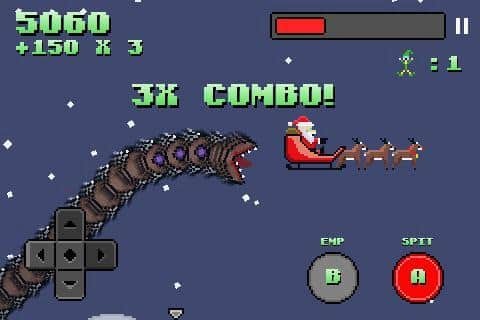 Super Mega Worm Vs Santa Saga