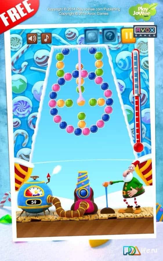Зимний Леденец Bubble Shooter